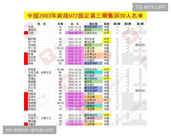 国家队为年轻球员设置成长档案 便于长期跟踪培养,足球国家队年龄